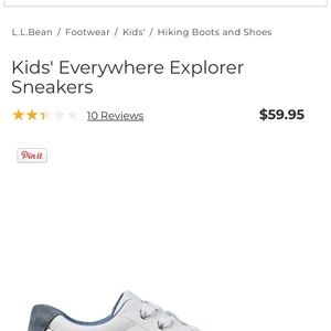 L.L. Bean Kids' Explorer Sneakers - White and Blue